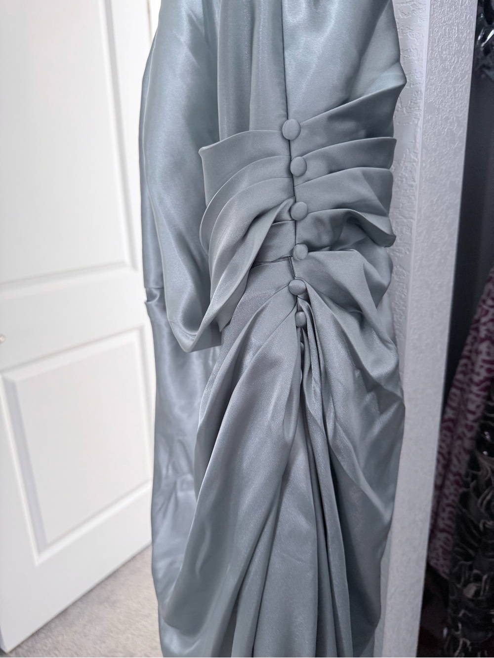 Galina Signature Sage Green Satin Maxi Dress - Picture 3 of 3